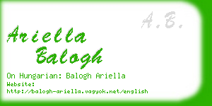 ariella balogh business card